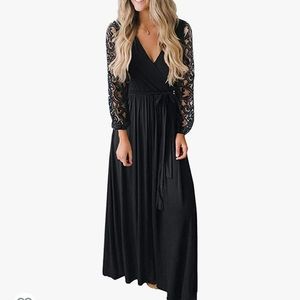 Long Sleeve Black Dress. Size M